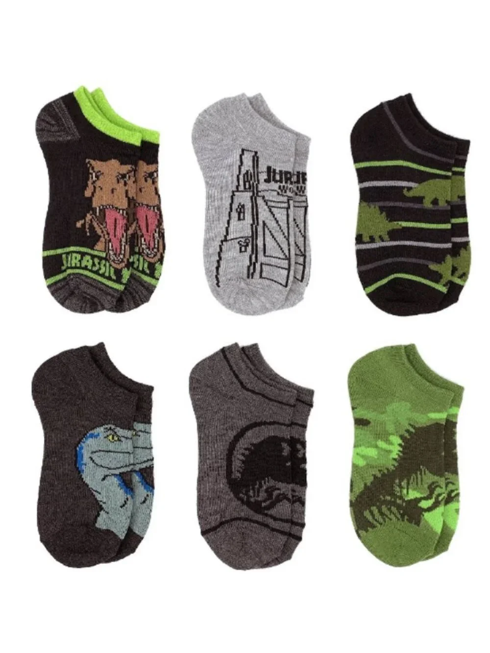 12-24 month Jurassic World & Spidey Amazing Friends Toddler Ankle Socks Bundle